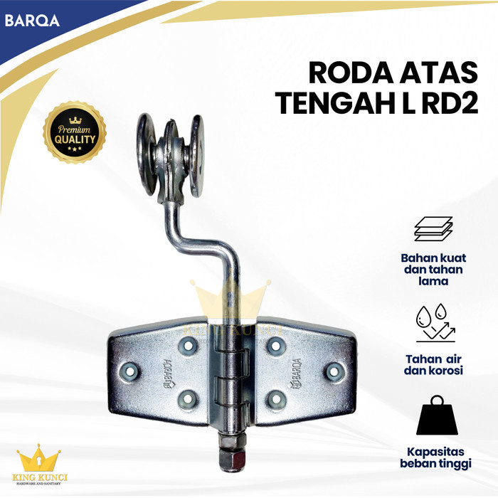 Roda atas tengah L roda 2 silver pintu garasi sliding kayu alumnium BARQA komponen pintu garasi slid