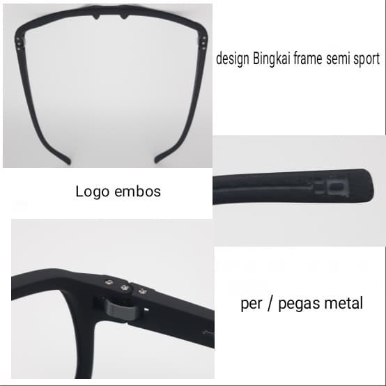 Frame Kacamata Lebar Oga Morel Semi Sport Gratis Lensa Radiasi Emi