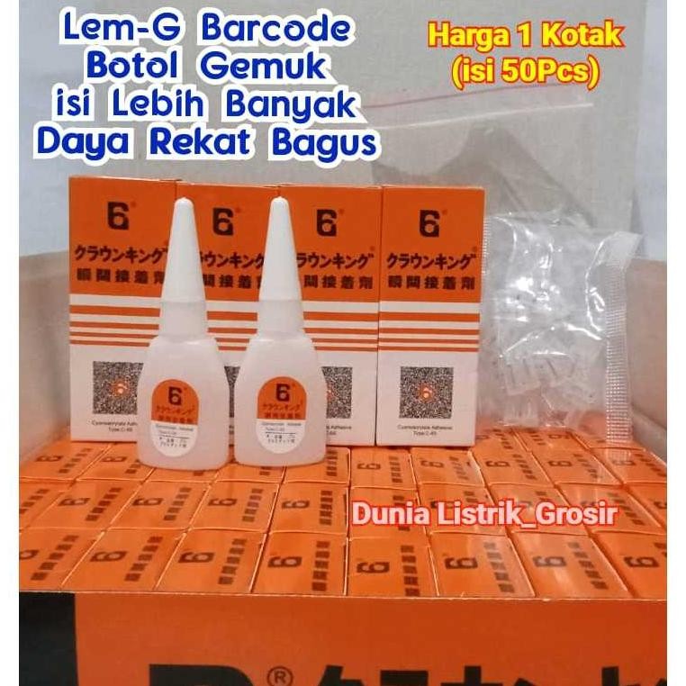 

VIRAL GROSIR PARTAI!!! Lem G Barcode isi Lebih Banyak PAKET HEMAT Per Kotak isi 50 Pcs Lem G Serbaguna Lem Korea Lem G Barcode, Grosir Murah!!! GB29