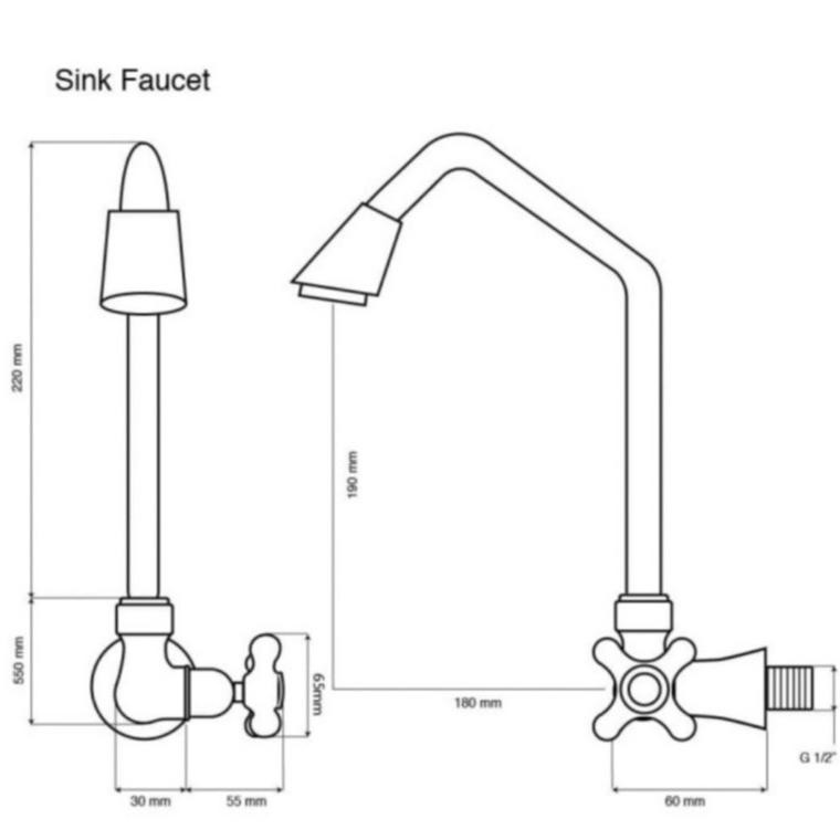 Flash  Sale Promo Kran Dapur Cuci Piring Asli Stainless Sus 304 Anti Karat Kran Westafel Cuci Piring
