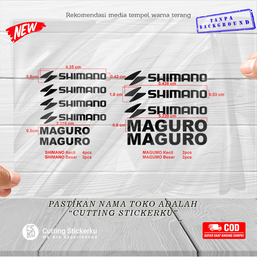 Cutting Stiker Joran Maguro Shimano Variasi Motor Aksesoris Mobil Helm Keren Trending