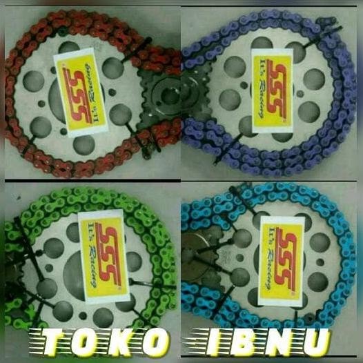 gear set SSS 1set NINJA R DAN NINJA RR SS rantai osaki tipis 415