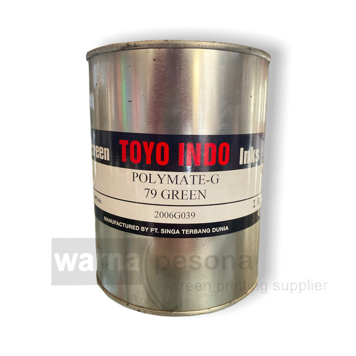 

CAT TINTA SABLON PLASTIK TOYO INDO POLYMATE-G 79 GREEN HIJAU 1/2 KG