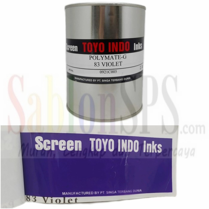 

TINTA TOYO POLYMATE VIOLET G83 UNGU TINTA SABLON PLASTIK 1KG