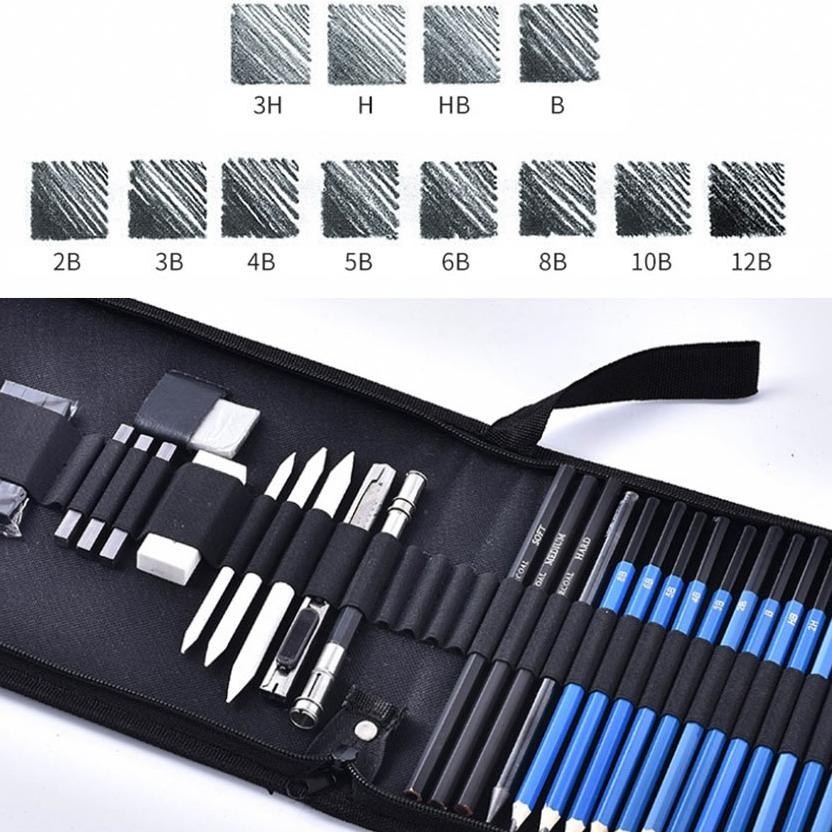 

Promo Hemat! 33PCS/Set Sketch Pensil Pensil Pisau Penghapus Dan Pensil Gambar Untuk Keperluan Sekolah Pencil Set Termurah