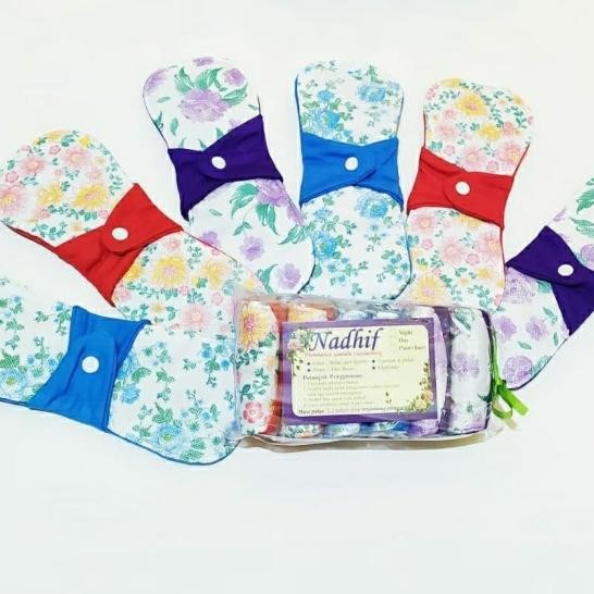 (Isi 6Pcs) Pembalut Kain, Menspad Day , Pembalut Kain Cuci Ulang