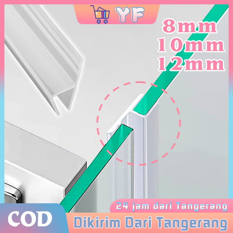 1M Seal Pintu Kaca List Pintu Kaca Karet Pintu Sliding Karet Kaca Jendela Seal Strip Kaca