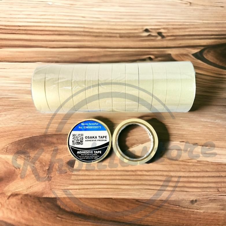 

(12 pcs) Masking Tape Isolasi Kertas Osaka 24mm x 20 yard LARIS