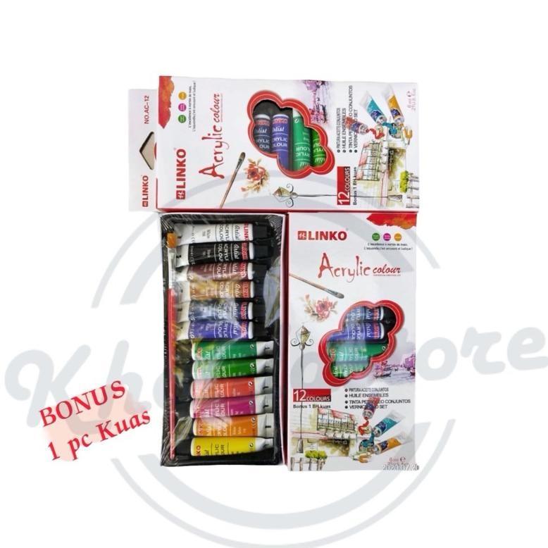 

Cat Akrilik Linko 12 warna 6ml (bonus 1 pcs kuas) LARIS