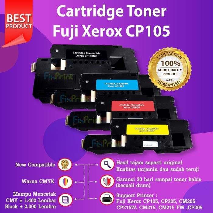 Cartridge Toner Compatible CP105 CP205 CP215W Fuji Xerox CM215 CM215FW