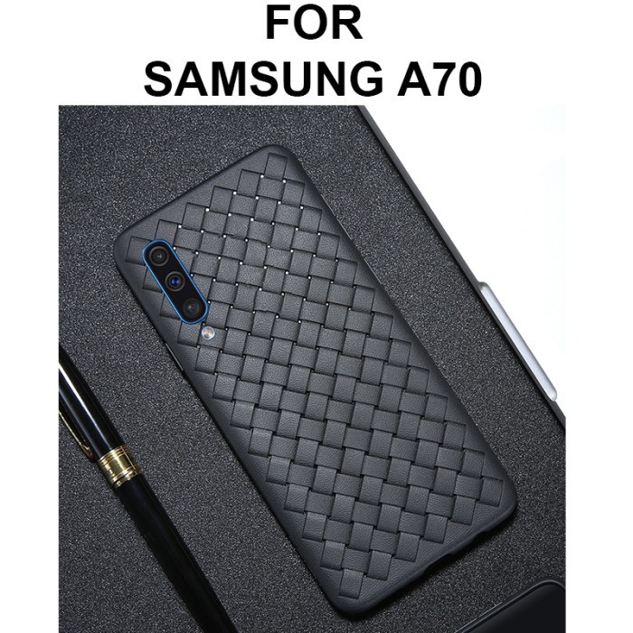 Promo Woven Case Samsung A70 Softcase Casing Hp Cover Ultra Thin Tpu Botega Skl