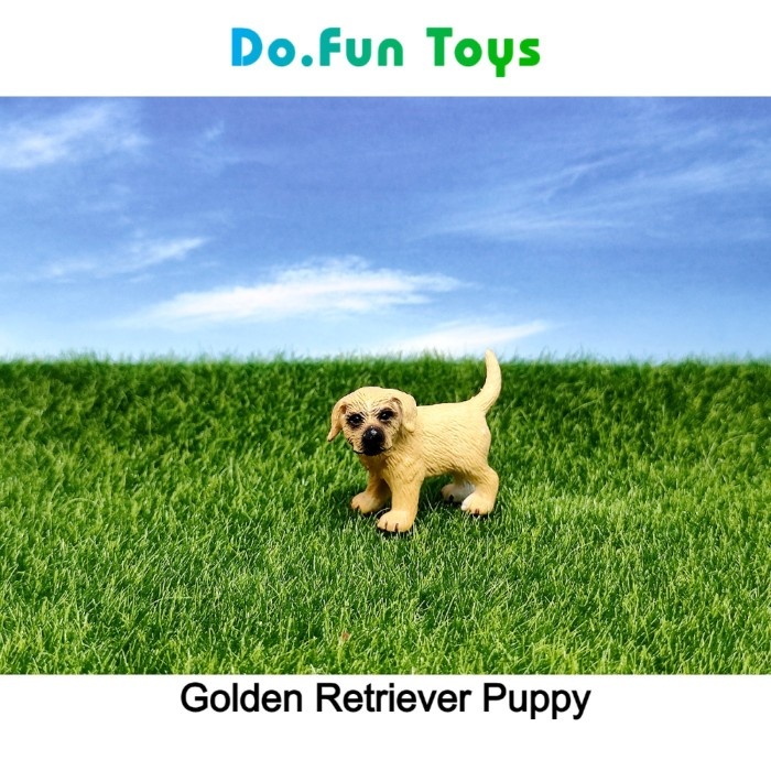 Golden Retriever Dog Figure/ Miniatur Mainan Anjing Golden Retriever