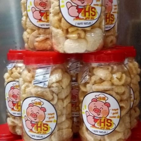 

Kerupuk Kulit Babi/B2(Gurih,Kriuknya No.1) Toples 2Ltr/180Gram