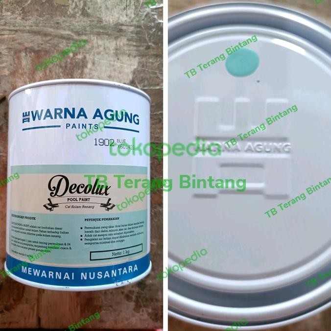 Ready Cat Kolam Decolux Pool Paint 1902 Blue Warna Biru 1 Kg Siap Kirim 