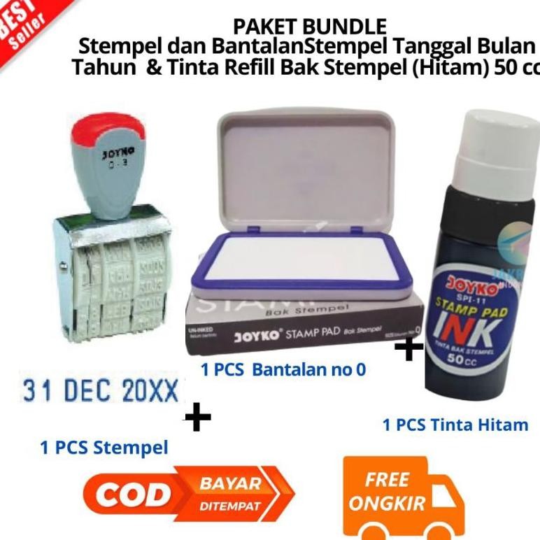 

TERLARIS [JIB] BAYAR DI TEMPAT PAKET Stempel DAN BANTALAN CETAK Tanggal Bulan Tahun 1 Warna JOYKO Kenko D-3 Dater Stamp - D-3 /PCS & Tinta Refill Bak Stempel (Hitam) 50 cc JOYKO SPI-13 Stamp Pad Ink [PBF] Do86