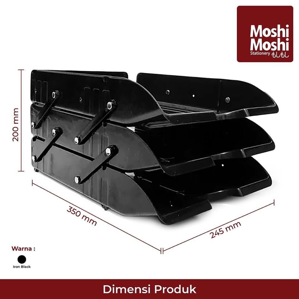 

COD PROMO Document Tray Elevated Letter Rak Susun Kertas File Dokumen 3 Tingkat GRATIS 2 File Box Moshi nl-8