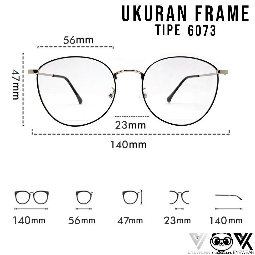 TERLARIS Kacamata 6073 Minus dan Plus ANTI RADIASI UV Hp, Laptop, Gadget Normal s/d -5.00 dan +1.00 