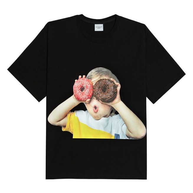[ACME DE LA VIE] KAOS LENGAN PENDEK ADLV BABY FACE HITAM DONUT 1 R |C2790DEE|