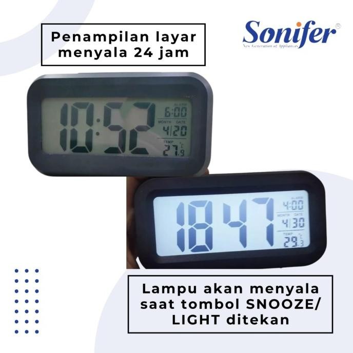 

Jam Meja Digital / Digital Alarm Clock Pakai Baterai Garansi Original AM99