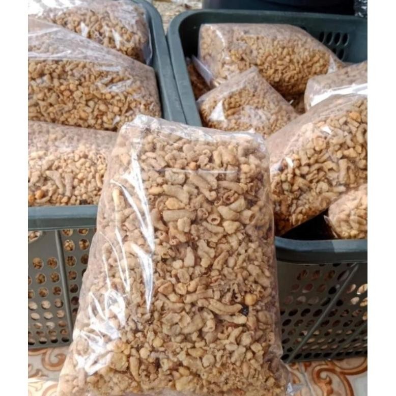 

Terpercaya 1Kg Remukan Usus Crispy/Remukan Kripik Usus/Keripik Usus Ayam Premium