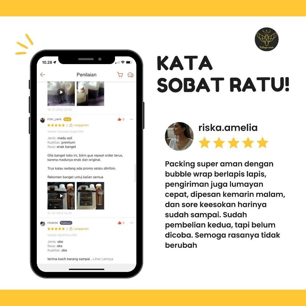 

10.10 Sarang Madu Ternak Asli 500Gr - Lebah Apis Mellifera - Ratunya Madu Premium