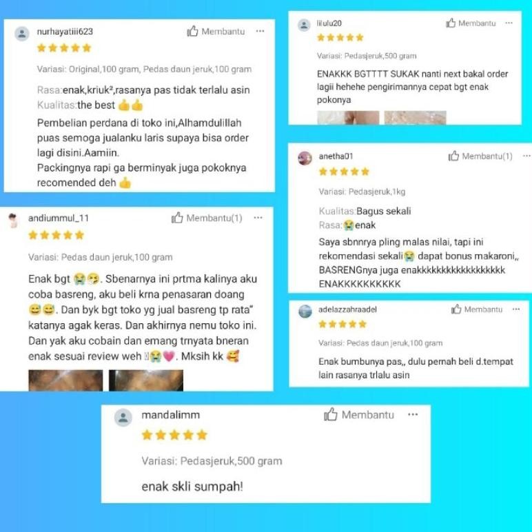 

Termurah Bumbu Melimpah Basreng 1Kg Basreng Pedas Daun Jeruk Bisa Cod Cemilan Snack Murah