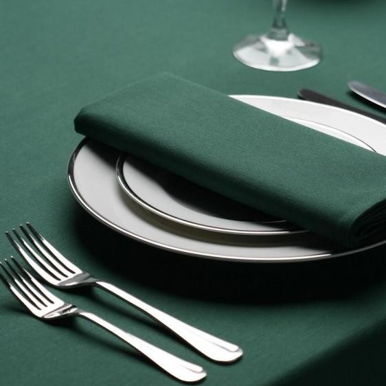 Taplak Meja Polos Katun Warna Hijau Tua Napkin Tapkin Serbet Makan