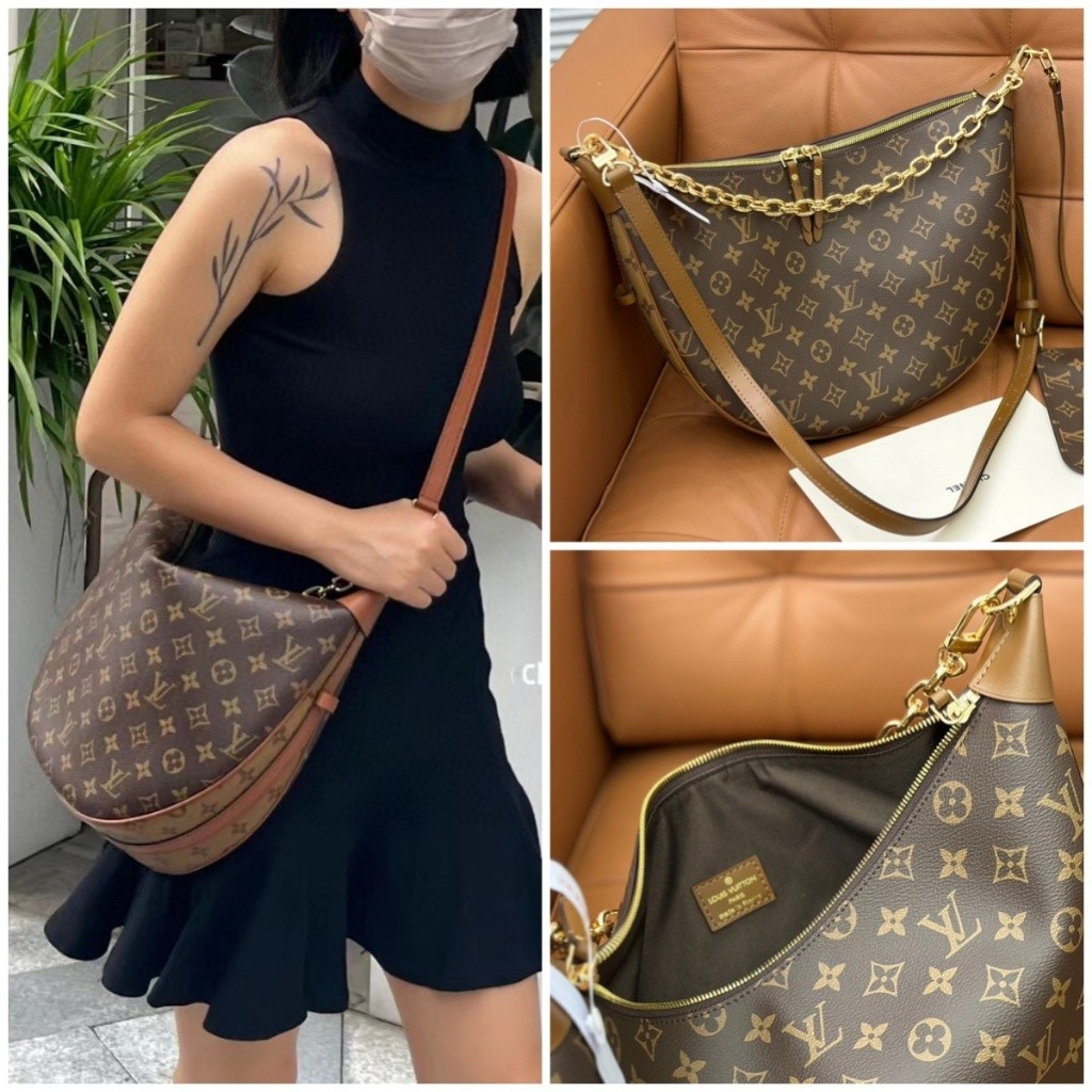 [Ready Indonesia] Tas Branded Louis Vuitton LV Loop HoBo Tas Bahu Tas Ketiak Hobo Shoulder Bag Leath