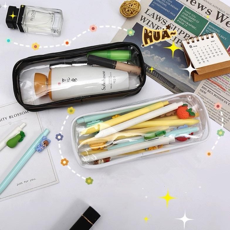 

NI06 [ READY STOCK STC-005 ] CLEAR POUCH MAKE UP ZIPPER TEMPAT PENSIL MIKA TRANSPARAN PLASTIK TAHAN AIR ALAT TULIS SEKOLAH AESTHETIC RESLETING GAYA REMAJA CEWEK KOREA KAWAII IMPOR MURAH VIRAL PREMIUM KARAKTER KARTUN HEWAN LUCU ANAK PEREMPUAN IMUT GEMOY