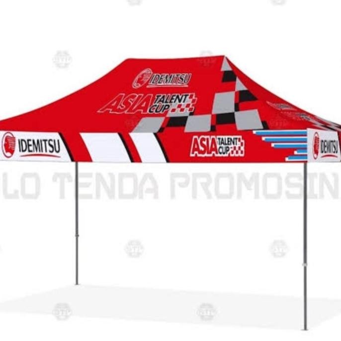 Masih Ada Tenda 3X4,5 Printing Premium Besi 1,2 Dinding 3 Sisi