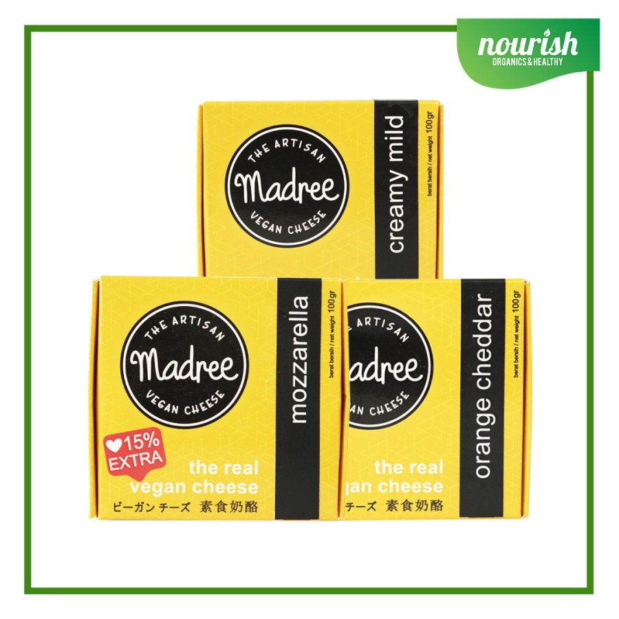 

Madree Vegan Cheese / Keju Vegan Non GMO 100g