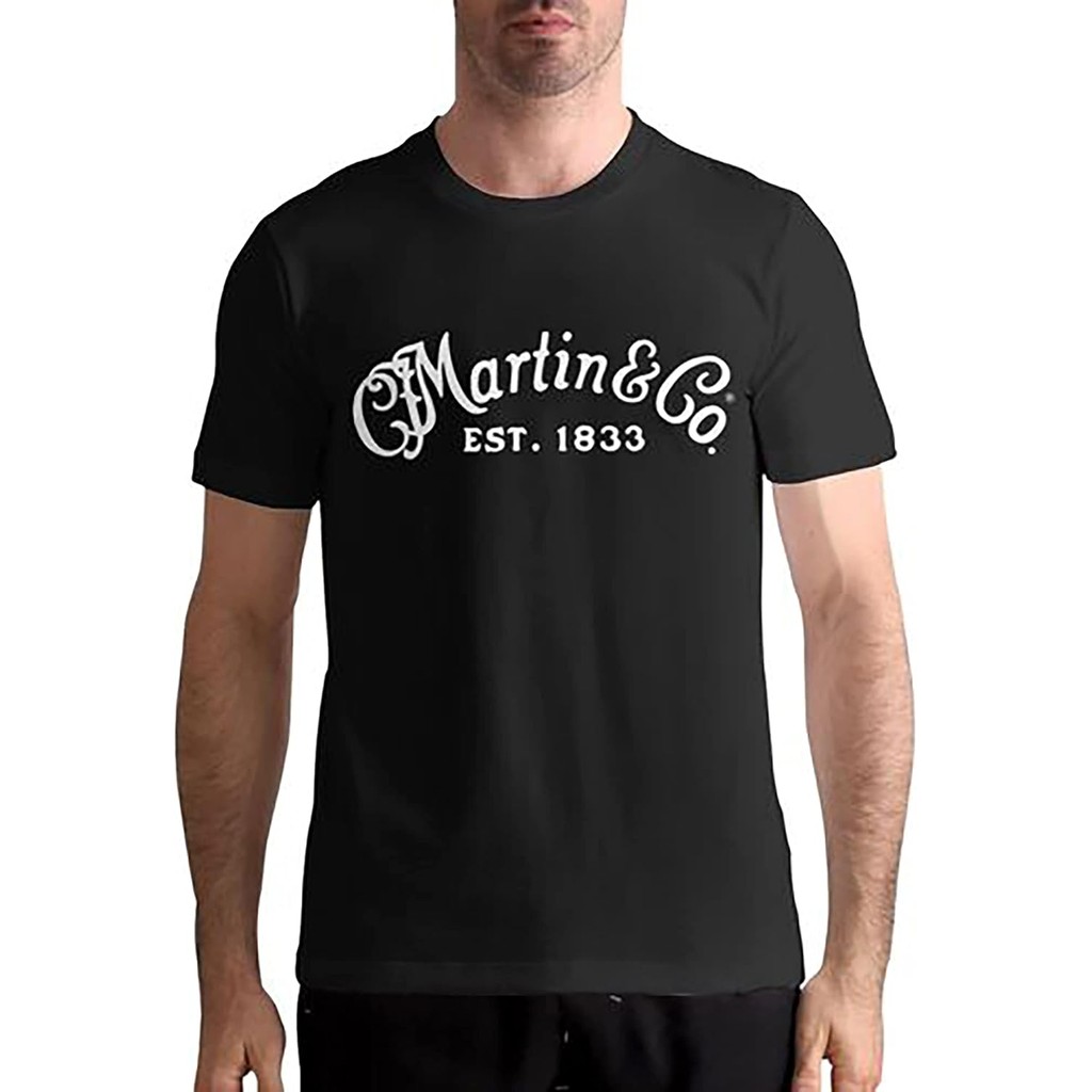 Kaos katun pria hitam CF Martin & Co Kemeja Pria Kaos Kasual Klasik Lengan Pendek Atasan Kaos putih 