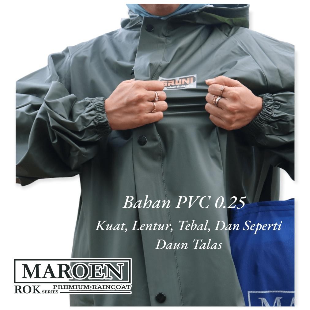 COD JAS HUJAN MAROEN JAKET ROK WANITA BAHAN PVC TEBAL LENTUR KUAT MURAH GROSIR JAS HUJAN WANITA ROK 