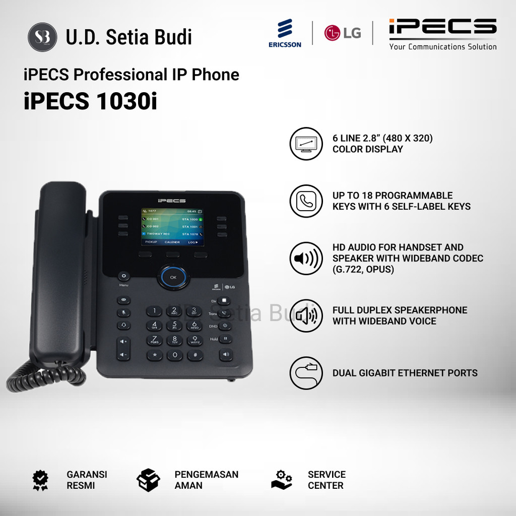 IP Phone LG Ericsson IPECS 1030i 6 Line 18 Key Professional IP Phone