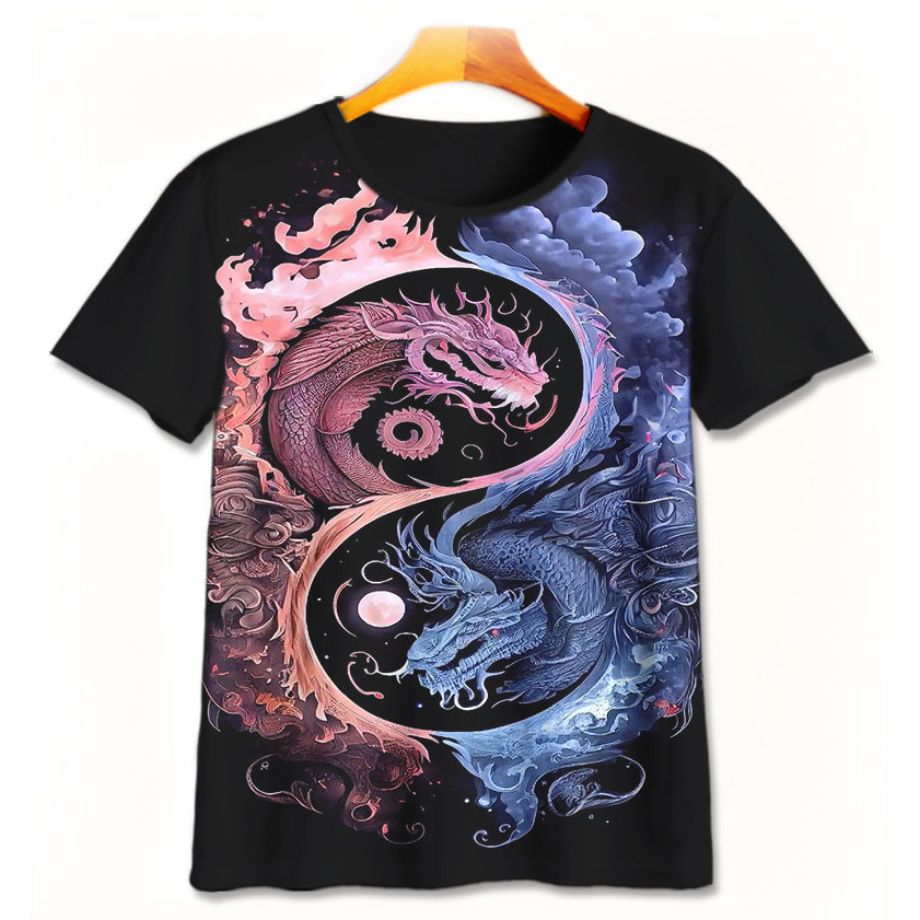 Kaos Kartun Anak Naga Jepang 3D - KRG Naga Jepang 3