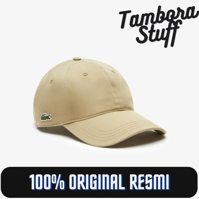 TOPI SNAPBACK LACOSTE Men's Contrast Strap Cotton Cap Beige | Topi Lacoste Original