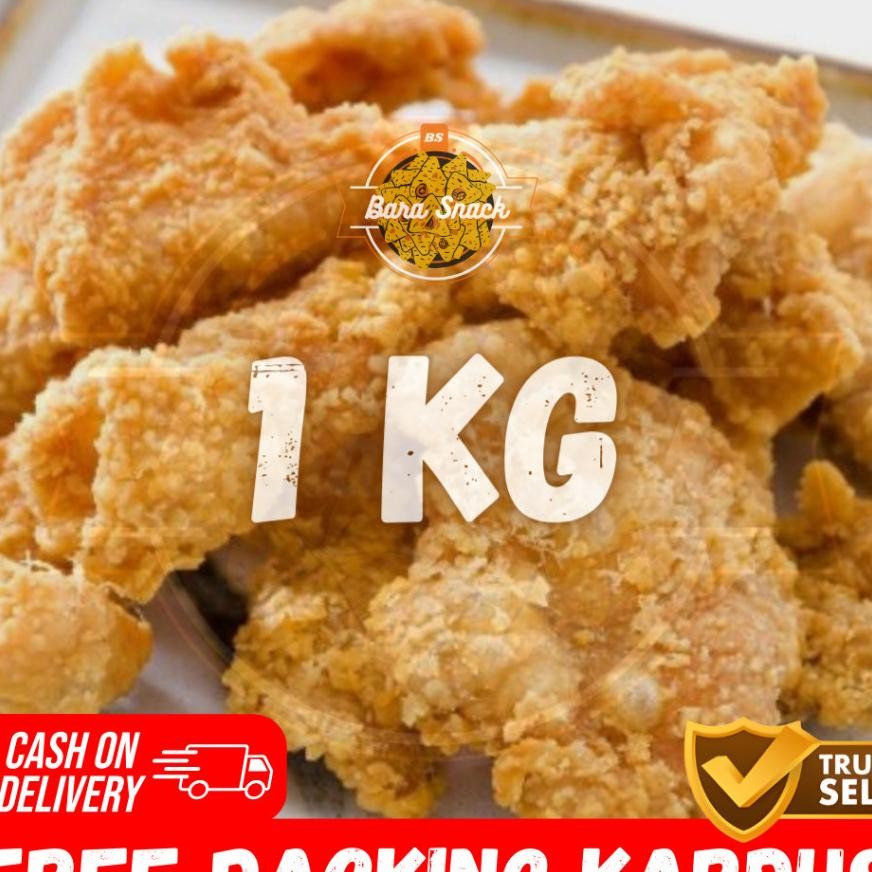 

[ 1KG ] Keripik Kulit Ayam Crispy Rasa / Calan Sna Kiloan Murah -K