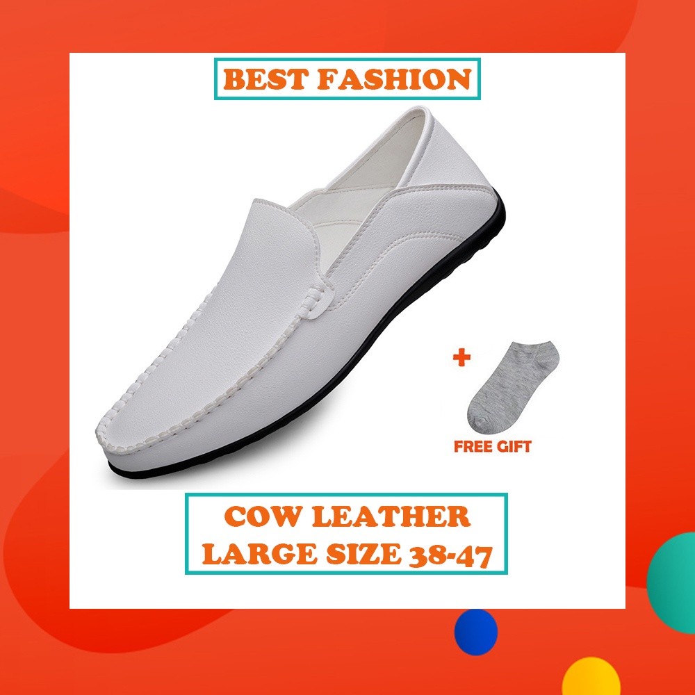 Sepatu Pantofel Kulit Lembut Pria Ukuran 38-47 Sepatu Kerja Sepatu Bisnis Sepatu Clarks Putih Pria A