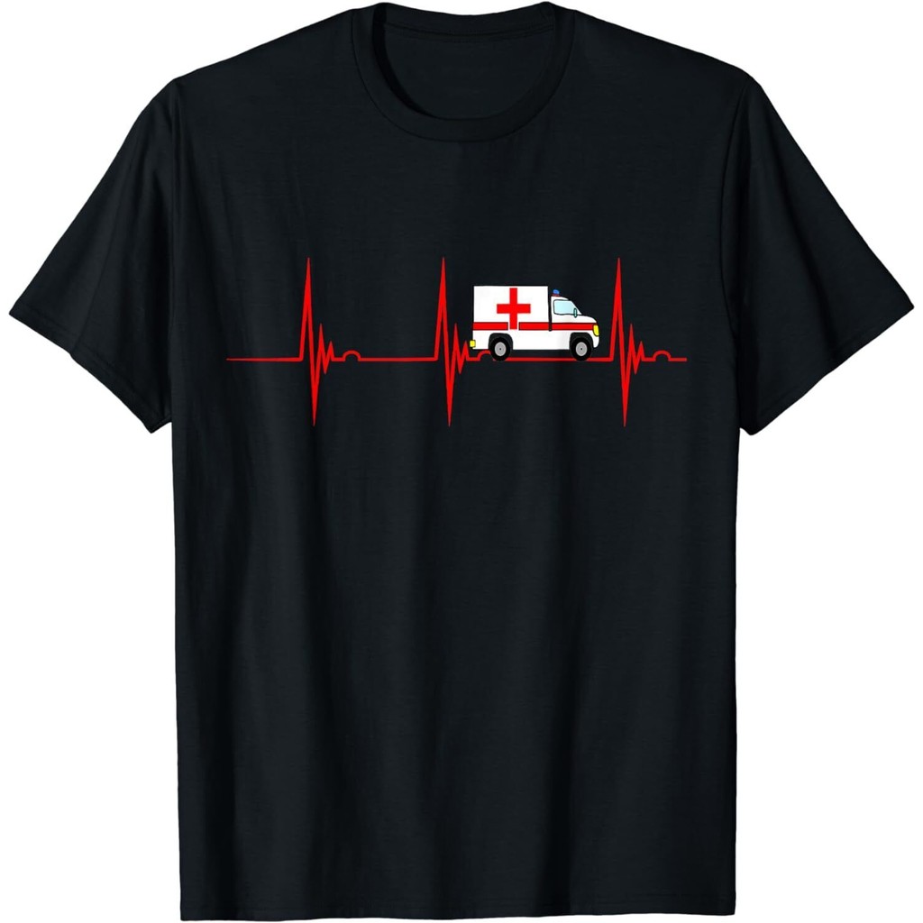 Layanan Darurat Ambulans Kaos Ide Medis Ekg