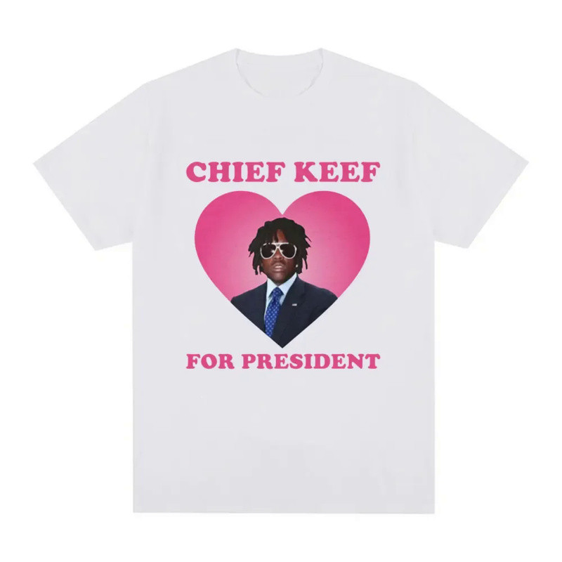 Rapper Chief Keef Untuk Kaos Pria President Kaus Vintage Estetika