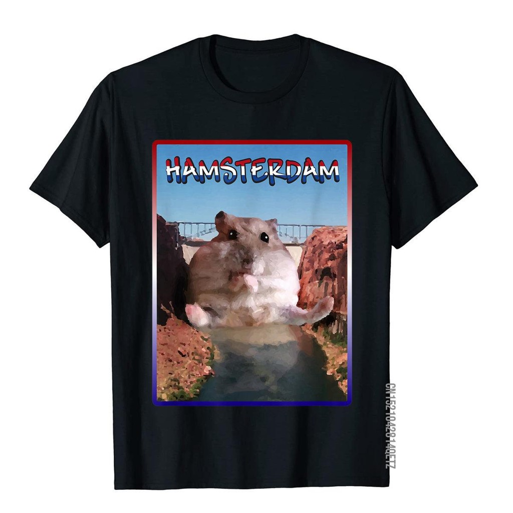 Kaos Hamster Lucu Hamsterdam Amsterdam Belanda Hadiah Kaos Katun Pria Nyaman Gothic