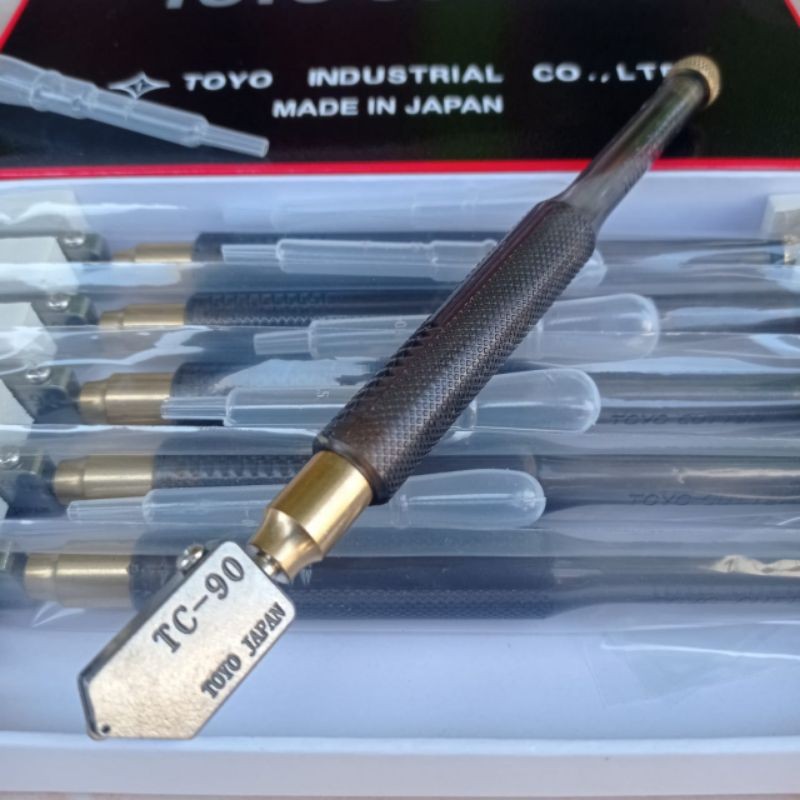 Alat pemotong kaca asli Toyo TC90 Original pisau potong kaca Mata Pisau potong kaca