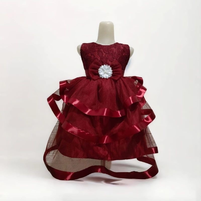 Dress Ank Sress Dress Anak Kekinian Gaun Kondangan Gsun Formal Dress Batik Anak Perempuan Umur 2-15 