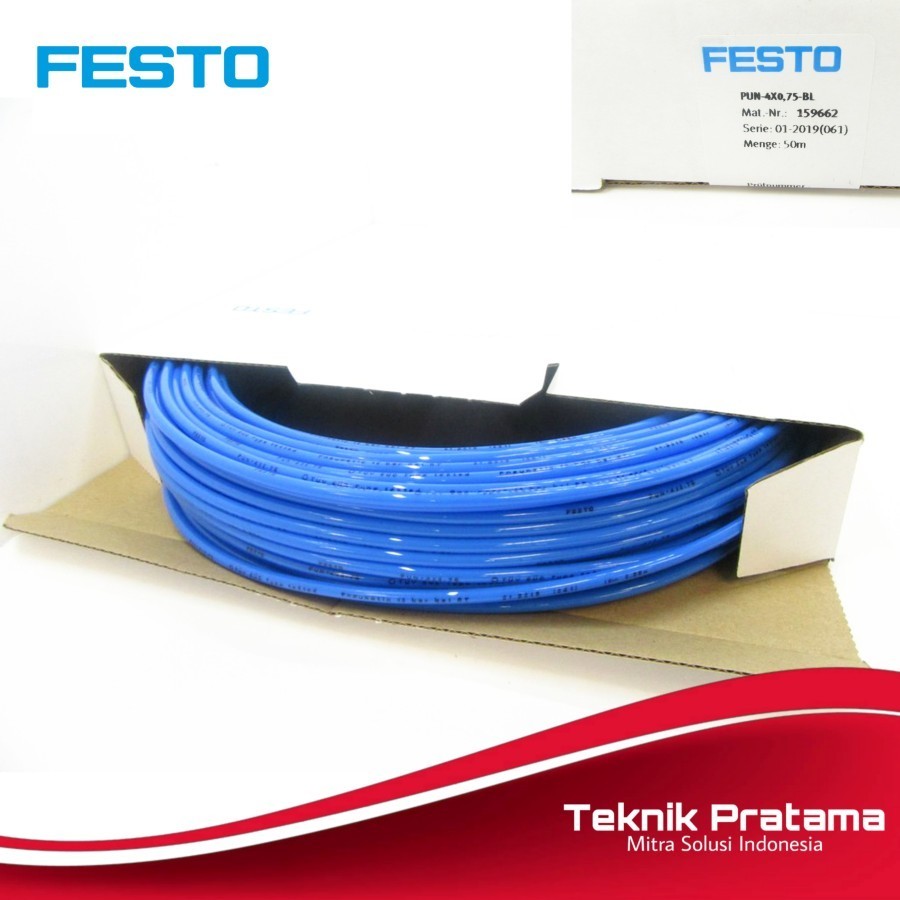 4MM x 0,75 FESTO SELANG PLASTIC TUBING PUN-4X0,75-BL (PU Meteran)