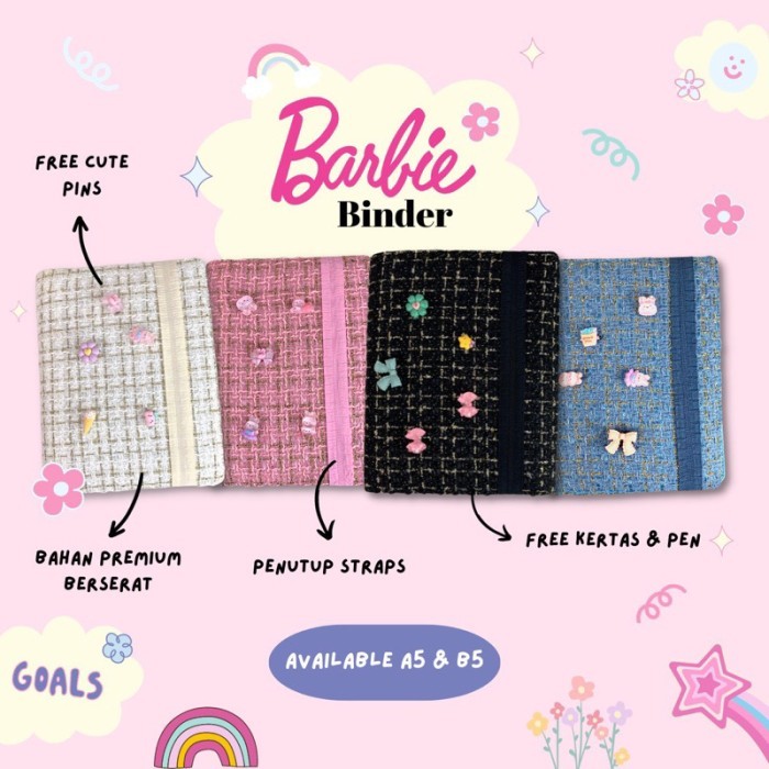

Amberela Barbie Cute Binder Premium Straps A5 B5