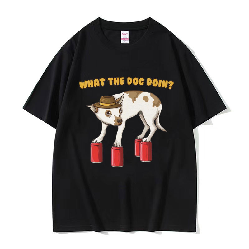 Apa yang Dilakukan Anjing Dank Meme T Kaos Vintage Pria