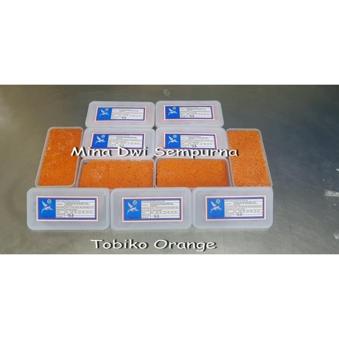 

TOBIKO ORANGE FLYING FISH ROE 500 GR / TELUR IKAN ORIGINAL DAN TERPERCAYA
