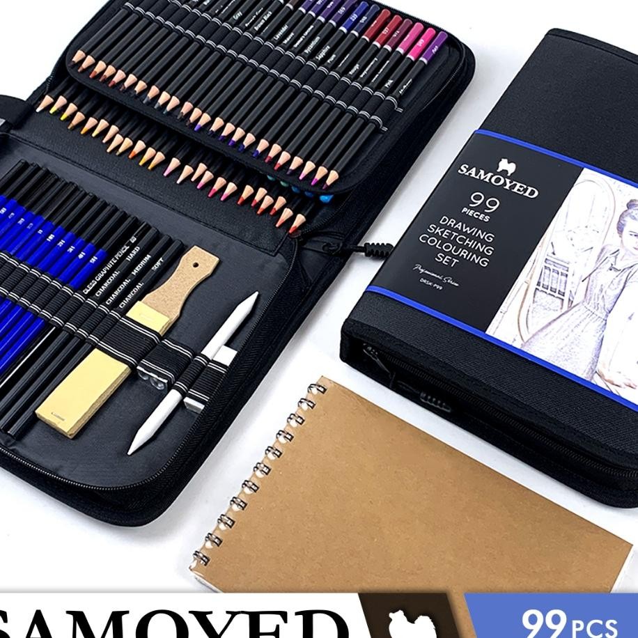 

SAMOYED DRSK-P99 Peralatan Pensil Gambar Sketsa Warna / Professional Drawing Sketching Colouring Set