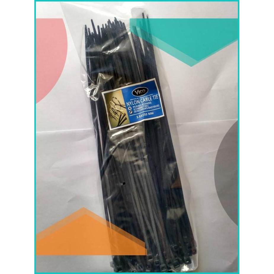 

CABLE TIE TIES KABEL TIS LOCK TIE NYLON 25CM 3.6X250 ISI 100 140BZ4 a