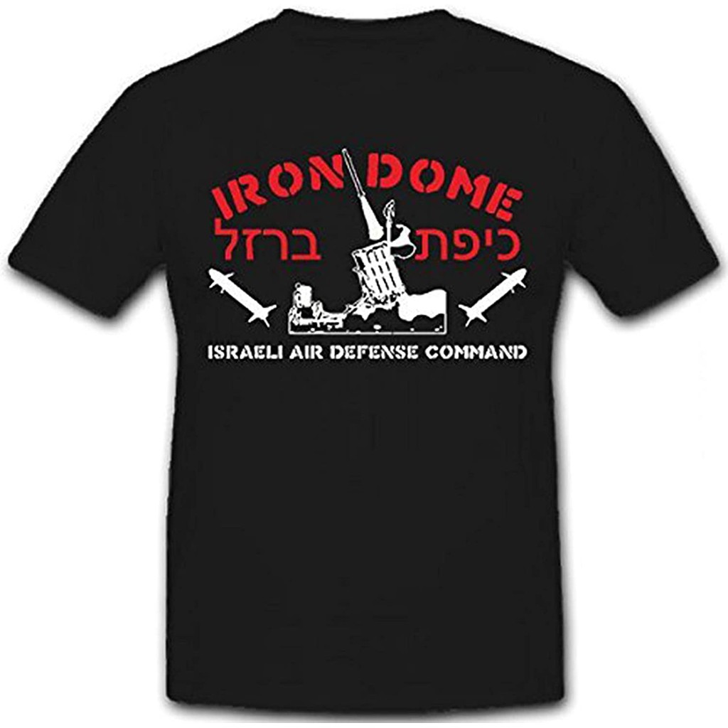 Iron Dome Unit Komando Pertahanan Udara Israel Kaos Pria Militer Harajuku
